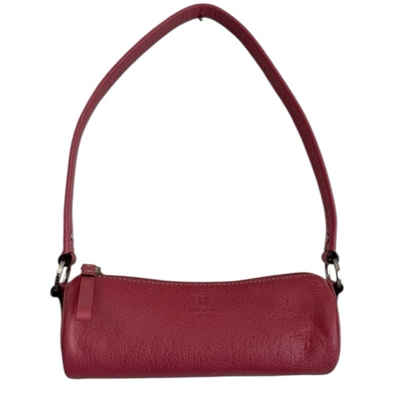 Kate Spade Pink Leather Mini Cylinder Shape Shoulder Bag preppy small baguette - Picture 1 of 16